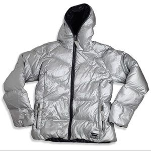 SKEA Goose Down silver Parka Ski Hooded coat 12